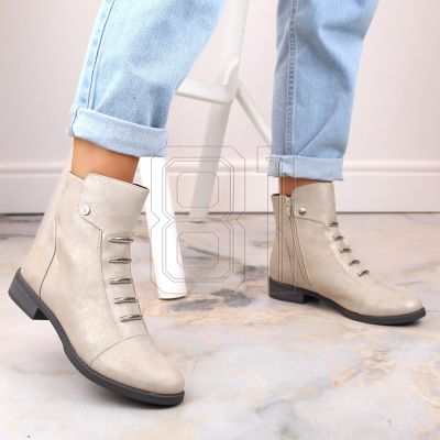 10. Jezzi W JEZ52K glänzende isolierte Stiefeletten