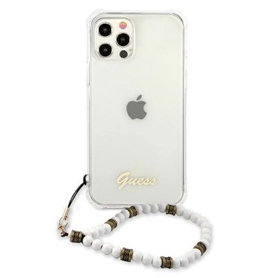 3. Guess GUHCP12LKPSWH iPhone 12 Pro Max 6,7" Transparentes Hardcase White Pearl