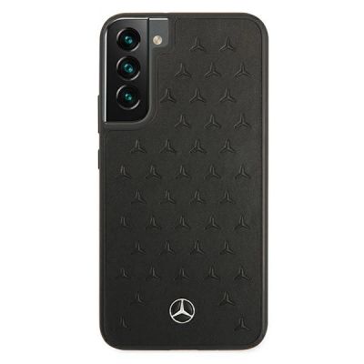 3. Mercedes Lederhülle mit Sternenmuster für Samsung Galaxy S22+ – Schwarz
