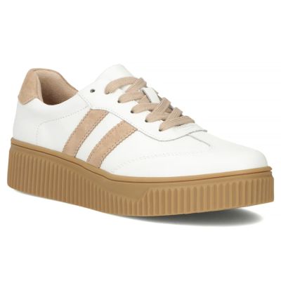 Weiße Damen-Plateauschuhe aus Wildleder, Modell Filippo DP6776