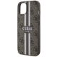 6. Guess GUHMP14SP4RPSW iPhone 14 6,1" braun/braunes Hardcase 4G bedruckte Streifen MagSafe