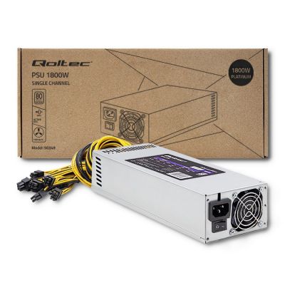 5. QOLTEC PCI-E 1800W Netzteil | 80 PLUS Platin | Gaming Miner