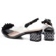 5. Transparente schwarze Sandalen mit Zierabsatz D&A MR62-9100