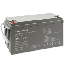 Qoltec AGM-Batterie | 12 V | 150 Ah | max. 2250 A | 40,1 kg