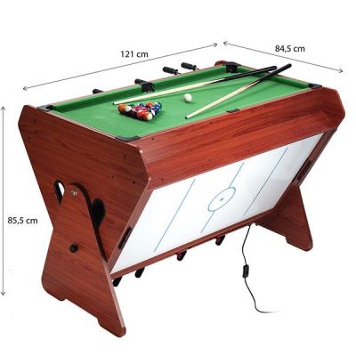 47. SDG Set 3-in-1 Spieltisch: Billard, Tischfußball, Airhockey 