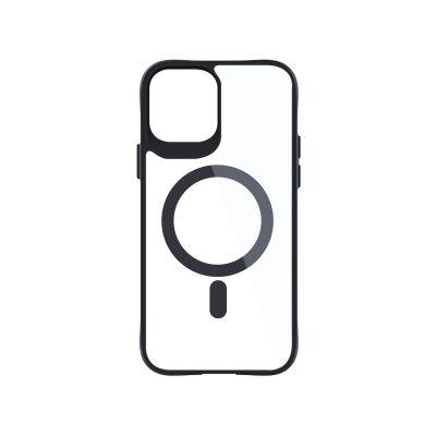 2. 3mk Satin Armor MagCase Hülle mit MagSafe für iPhone 12 Pro Max – transparent mit schwarzem Rahmen