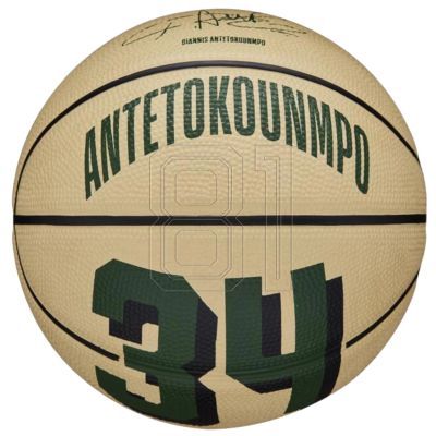 5. Wilson NBA Player Icon Giannis Antetokounmpo Miniball WZ4007501XB Basketball