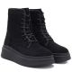 4. Schwarze Wildleder-Ankle-Boots für Damen mit dickem Plateau, Modell M.Daszyński SA257-1