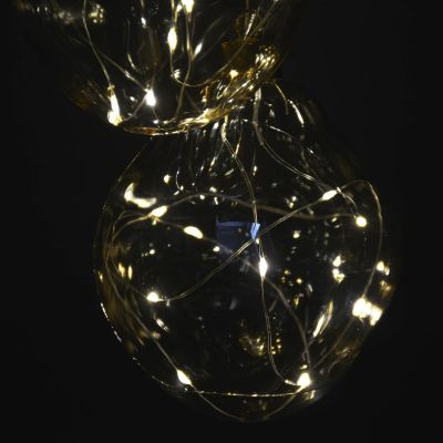 18. Glas-Fallballmatte, 2 Stück, LED, 12 cm, Gold