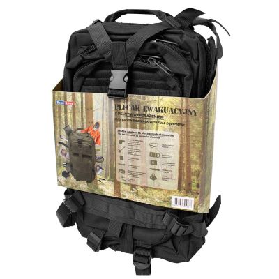 9. Evakuierungsrucksack mit Ausstattung, Schwarz SEMI LINE