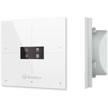 Grenton Smart Panel / 4 Touchfelder / OLED-Display / TF-Bus / weiße Glasfront