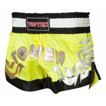 Kickbox-Shorts "TOP TEN" NEON gelb und schwarz