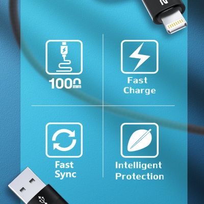 7. Wozinsky WNBAA 4in1 Kabel 2x USB-C 1x USB-A 1x Lightning 60W 1 m - Schwarz