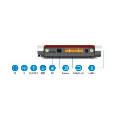 2. FRITZ!Box 6850 LTE WLAN-Router Gigabit Ethernet Dualband (2,4 GHz/5 GHz) 4G Weiß