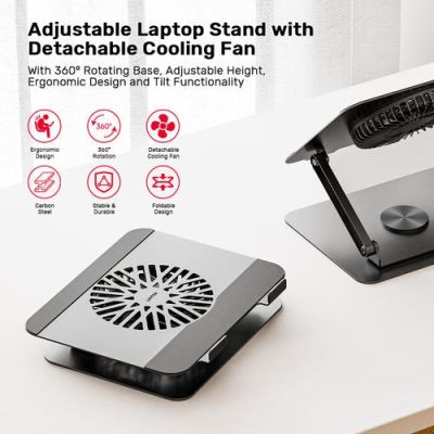 4. UNITEK OT1098AGY01 Laptopständer, Notebook- und Tablet-Ständer, Silber, 43,9 cm (17,3 Zoll)