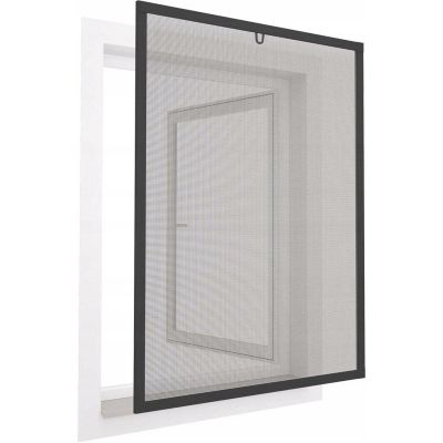 13. Moskitonetzfenster Aluminium 130x150 Anthrazit
