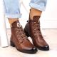 10. Jezzi W JEZ412C isolierte flache Stiefeletten, braun
