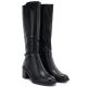 9. Sergio Leone KZ-14 schwarze gefütterte Stiefel mit hohem Absatz