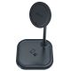 4. Acefast 15W Qi Wireless Charger für iPhone (mit MagSafe) und Apple AirPods Ständerhalter Magnethalter grau (E6 grau)