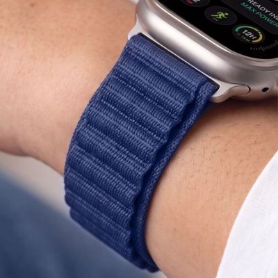 9. Tech-Protect Nylon Pro Armband für Apple Watch 44 / 45 / 46 / 49 mm – Marineblau