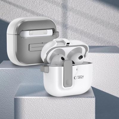 3. Tech-Protect Slim Hook-Hülle für AirPods 4 – weiß