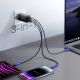 9. Joyroom JR-TG10 65W GaN 2x USB-C + USB-A Wandladegerät mit 100W USB-C - USB-C 1,2m Kabel - schwarz