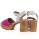4. Vinceza 26-66943 Rosa-Beige Leder-Sandalen mit Absatz