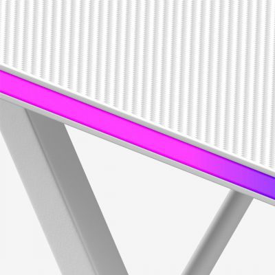 11. Huzaro Hero 2.5 Weißer RGB-Gaming-Schreibtisch
