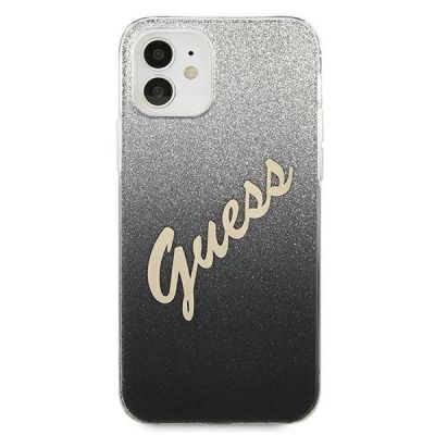 3. Guess GUHCP12SPCUGLSBK iPhone 12 mini 5,4" schwarz/schwarzes Hardcase Glitter Gradient Script