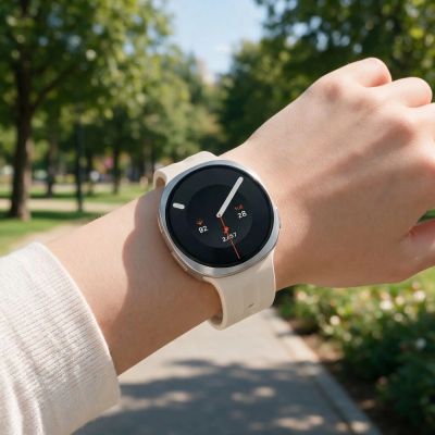 5. Tech-Protect Silikon-Evo-Armband für Samsung Galaxy Watch 40/44/46 mm – Beige