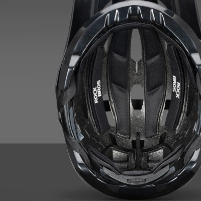 8. Rockbros LK-99 Mountainbike-Helm mit verstellbarem Visier und Magnetverschluss, Größe 58–62 cm – Schwarz