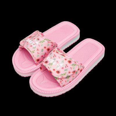 5. Kubota Flip-Flops mit Klettverschluss, mehrfarbig, floral, rosa K25SS-100-001-28-1