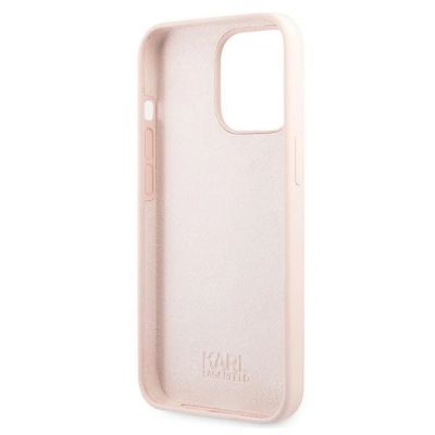 7. Karl Lagerfeld Silikon Karl`s Head Case für iPhone 13 Pro Max 6,7" - Hellrosa
