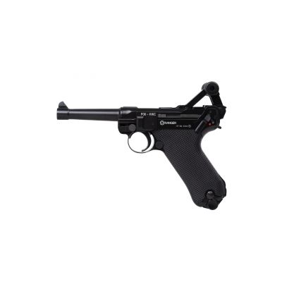 3. Luftpistole RANGER P08 Parabellum KWC Kal. 4,5 BBs BLOW BACK 21 Schuss VOLLMETALL CO2 (AAKCMB410AZB)