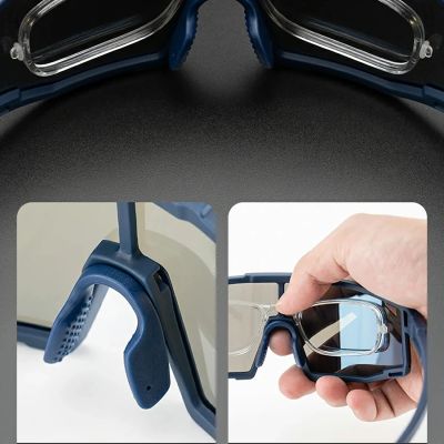 5. Rockbros SP258 ROAD TO SKY Radbrille mit polarisierten blauen Gläsern – Marineblau
