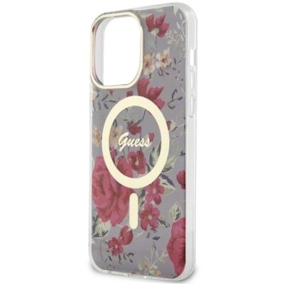 6. Guess GUHMP14XHCFWSA iPhone 14 Pro Max 6,7" grün/khaki Hardcase Flower MagSafe