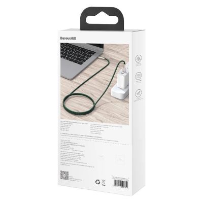 6. Baseus Cafule Series Metal Data USB-C / USB-C PD QC SCP 100W 5A 2 m Kabel - Grün
