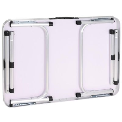 7. Klappbarer Campingtisch 75 x 55 x 25–59 cm, Grau