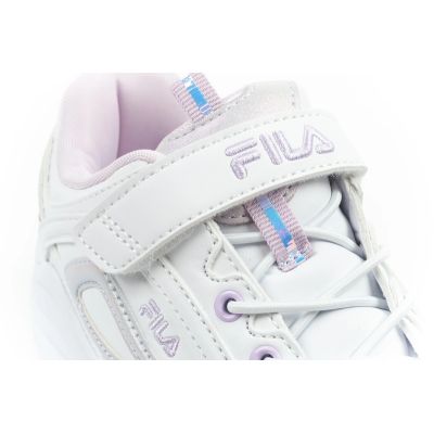 6. Fila Skye V Kindersportschuhe für Mädchen mit Klettverschluss, weiß
