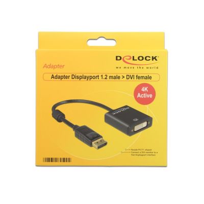 DeLOCK 62599 Adapterkabel 0,2 m DisplayPort DVI-I Schwarz