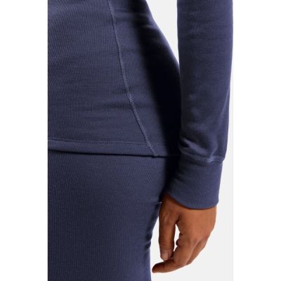 3. Odlo BL TOP Rollkragen l/s ACTIVE WARM Langarm Thermounterwäsche Größe M Blau