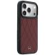 4. Mercedes Lederhülle mit gekreuzten Linien und MagSafe-Design für iPhone 17 Pro Max – rot