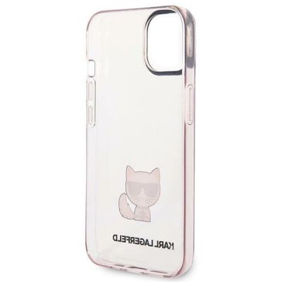 7. Karl Lagerfeld Transparent Choupette Body Case für iPhone 14 Plus / 15 Plus 6,7" - Rosa