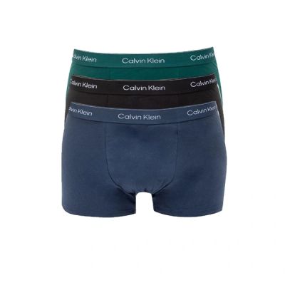 Calvin Klein Herren-Boxershorts Relaxed 3er-Pack, modische Baumwolle, grün, grau, marineblau