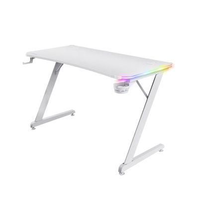 22. TRUST GXT 709W LUMINUS RGB WEISS Gaming-Schreibtisch