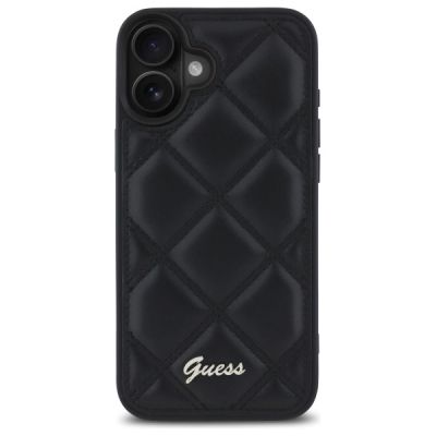 3. Guess Gestepptes Metalllogo iPhone 16 Plus Hülle - Schwarz