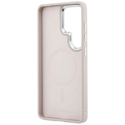 7. Karl Lagerfeld geprägter Ring RSG Logo MagSafe Hülle für Samsung Galaxy S26 Ultra - Pink