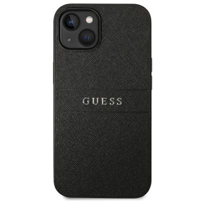 3. Guess Saffiano Strap Case für iPhone 14 Plus - Schwarz