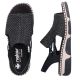 4. Bequeme schwarze Plateau-Sandalen für Damen Rieker 66241-00