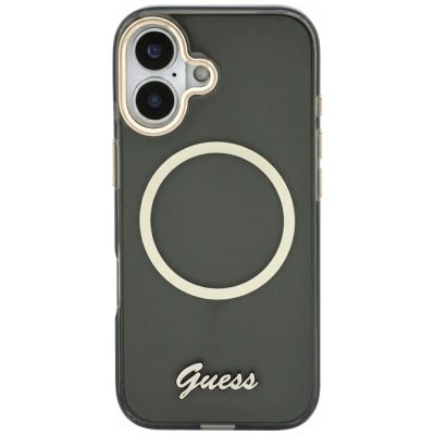 3. Guess IML Script Metal MagSafe Hülle für iPhone 17 - Schwarz